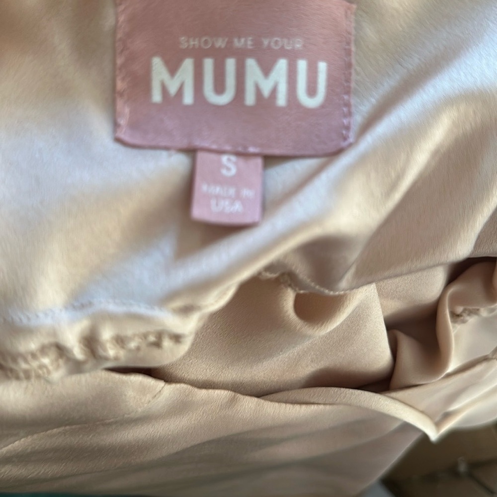 Show Me Your MuMu Cream Slip Dress Cowl Neck Sleeveless - Picture 11 of 12